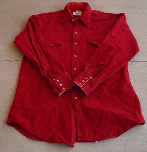 Camicia vintage Lee rossa western con bottoni - Foto 1 di 6