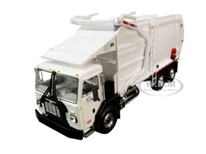 PETERBILT 520 GARBAGE TRUCK W/ FRONT LOADER WHITE 1/34 MODEL FIRST GEAR 10-4193 - Picture 1 of 6