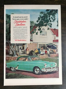 Anuncio original Studebaker Starline 1952 vintage página completa - 721 - Imagen 1 de 1