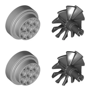 Lego Ladrillos 4x Cuchillas de Rotor Carcasas Ventiladores de Jet (Hace 2x Turbina) 60208 18753 NUEVO - Imagen 1 de 5