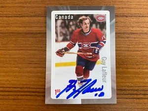 Canada Stamp Souvenir Sheet - 2016 NHL GUY LAFLEUR AUTOGRAPHED HOCKEY CARD - Bild 1 von 2