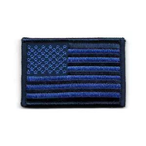 LEO EMS Blue US Flag Patch Law Enforcement Fits For VELCRO® BRAND Loop Fastener - Picture 1 of 3
