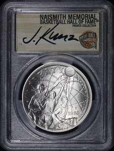 Salón de la Fama del Baloncesto 2020-P $1 Plata Conmemorativo PCGS MS-70 FDI Letrero Kunz. - Imagen 1 de 2