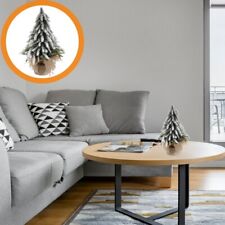 Xmas Desktop Tree Decorations Mini Table Lamp Ornaments Props Party Decor-JQ