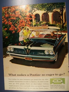 1961 Pontiac Catalina Mittelklasse - Mag Car Ad - "so eifrig zu gehen" - Bild 1 von 1