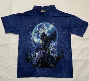 Camiseta The Mountain Fairy Moon Stars Juventud Talla Pequeña Azul Tinte Algodón - Imagen 1 de 4