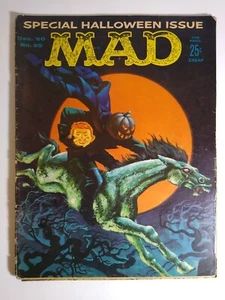 MAD Magazine Halloween Issue Headless Horseman Dec 1960 No 59 Lassie Parody - Picture 1 of 13