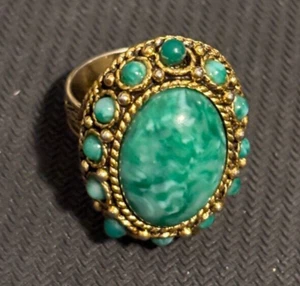 WOMEN'S TURQUOISE RING WITH SECRET COMPARTMENT - Picture 1 of 4