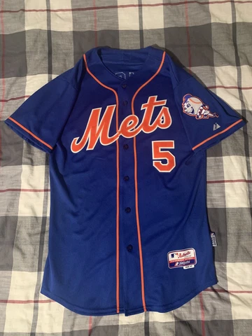 Majestic New York Mets #5 David Wright Blue Baseball Jersey Size 40 Cover