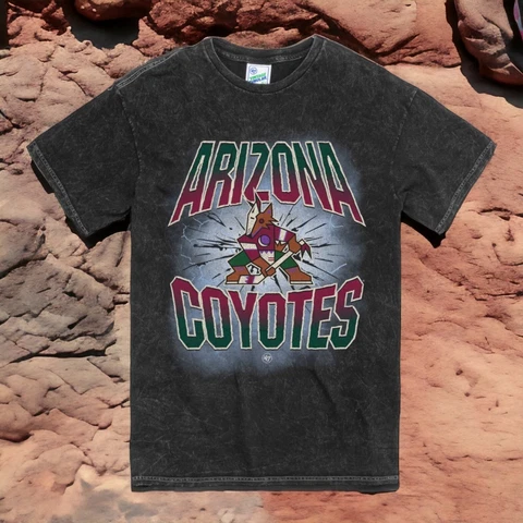 Arizona Coyotes NHL Bottle Rocket 47 Vintage Tubular Wash T-Shirt Size XL New Cover