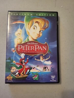 Disney PETER PAN Platinum Edition DVD w/bonus DVD in original box REGION 1 - Image 1 of 4