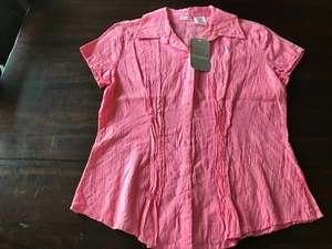 Girl's Size Large Pink No Boundaries Short Sleeve Polo Blouse - Picture 1 of 3