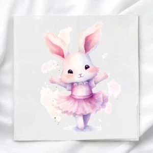 Panel de tela de bailarina Bunny para acolchado costura artesanía edredón bloque BB74960 - Imagen 1 de 2