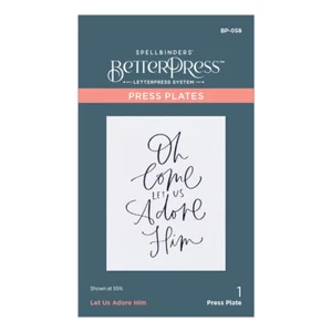 Spellbinders Let Us Adore Him Press Plate 1pc : More BetterPress Christmas Coll - Picture 1 of 6