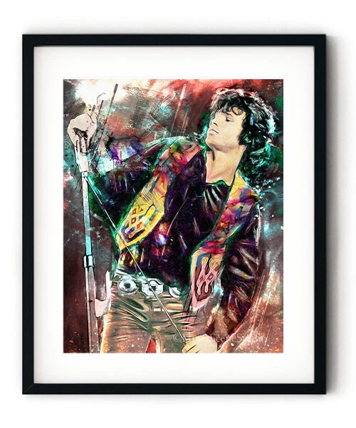 Jim Morrison Wall Art, Jim Morrison Doors Art, Jim Morrison Print, 1960s Music - Image 1 of 3