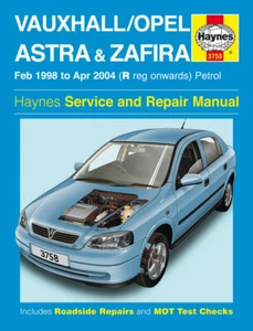 3758 Vauxhall Astra & Zafira 98 to 00 Petrol Haynes Service and Repair Manual - Picture 1 of 1