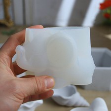 Elephant Flower Pot Silicone Mold Concrete Cement Plaster Planter Pottery DIY