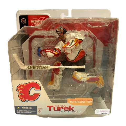 Mcfarlane NHL Roman Turek Calgary Flames White Jersey Series 3 Figure Cover