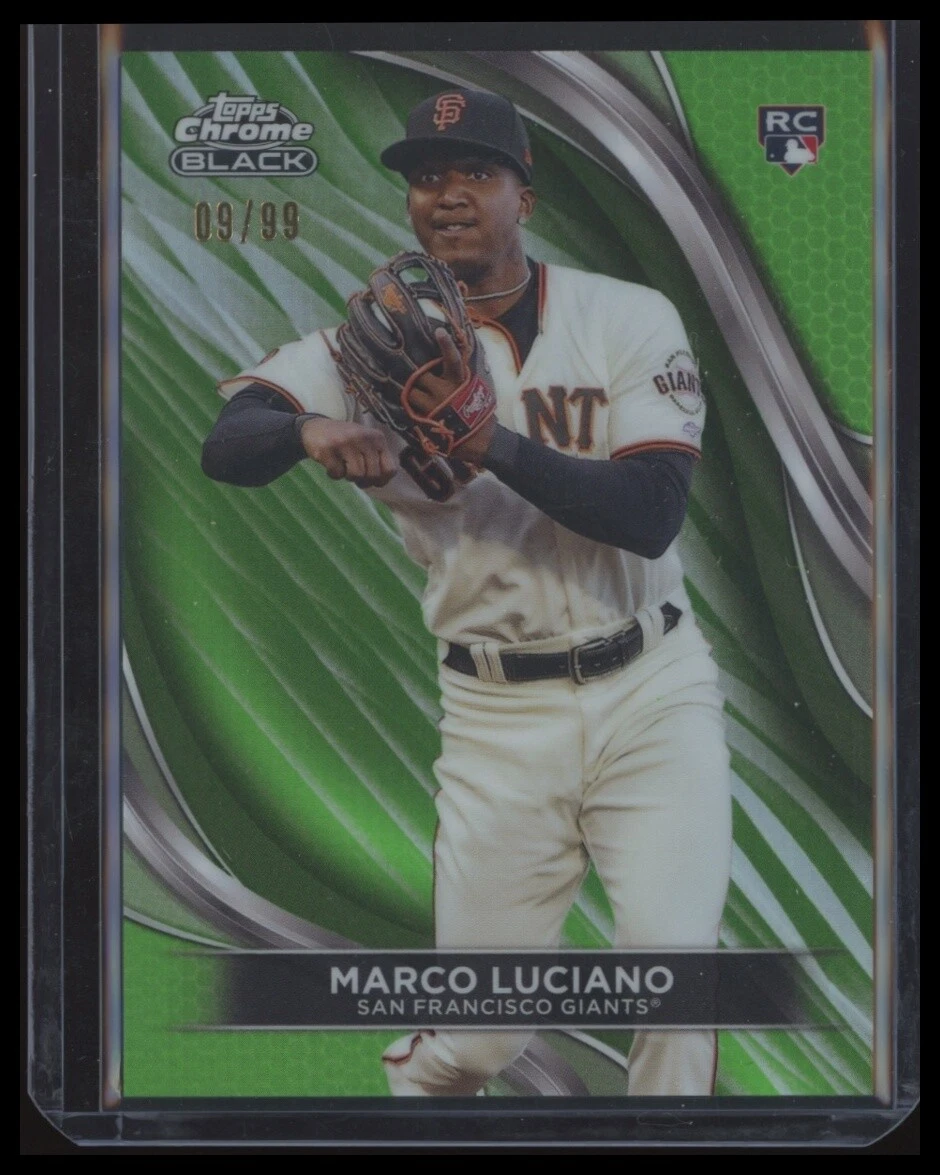 2024 Topps Chrome Black #7 Marco Luciano Green Refractors #/99