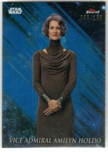 STAR WARS 2018 FINEST BLUE REFRACTOR PARALLEL 4 VICE ADMIRAL HOLDO #D 055/150