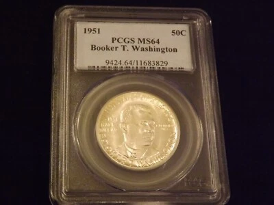 1951     50 C          Booker T. Washington            PCGS   MS 64 - Image 1 of 2