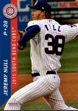 2015 South Bend Cubs Choice #23 Jeremy Null Conover North Carolina Baseball Card