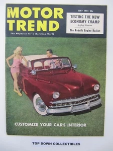 Motor Trend Magazine  July 1951    Palm Springs  Road Race, Phil Hill-Alfa Romeo - Imagen 1 de 3