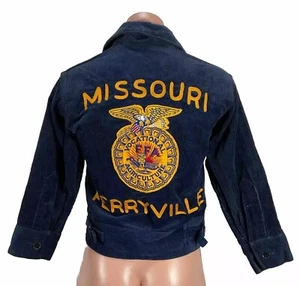 Chaqueta de Granja Vintage Perryville Missouri Agricultural FFA AG Azul XS Pecho 33" - Imagen 1 de 9