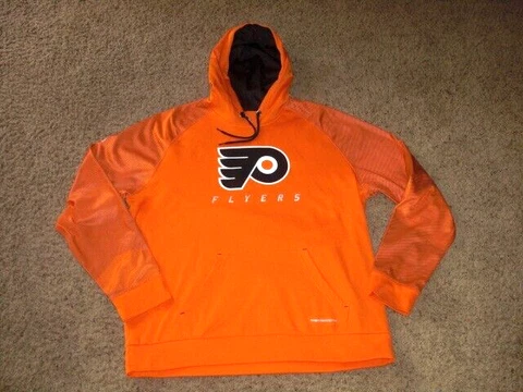 PHILADELPHIA FLYERS athletic Majestic Therma Base Hoodie Sweatshirt men's XL Cover