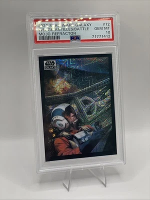 2022 Star Wars Galaxy Chrome Wedge Antilles in Battle #72 /50 PSA 10 GEM MINT - Image 1 of 4