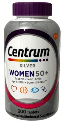 Multivitamínico para mujer Centrum Silver 50 Plus 200ct comprimidos caduca 0826 Foto 1 de 4