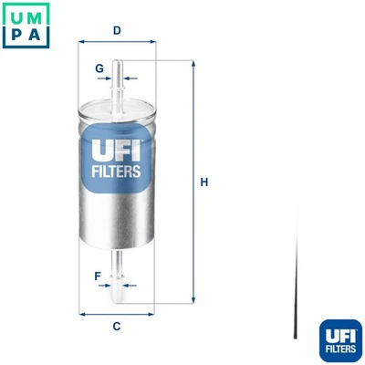FUEL FILTER 31.842.00 FOR MAZDA FORD GRAND/C-MAX/Van FOCUS/II/Turnier  VOLVO - Image 1 of 4