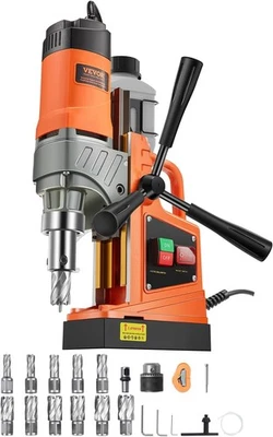 VEVOR Mag Drill Press, 1300W 1.57" Boring Diameter, 2922lbf Power Portable Magne - Image 1 of 4