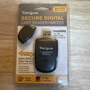 Targus Secure Digital SD Card Reader Writer USB High Speed For PC/Mac New - Picture 1 of 4