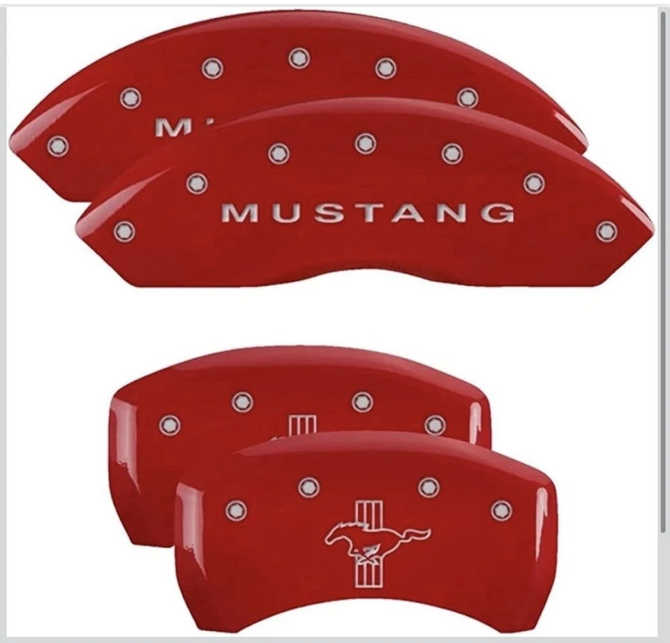 MGP - Cubiertas de pinza de freno Ford Mustang 2005-2009 - Juego delantero y trasero - Rojo Foto 1 de 1