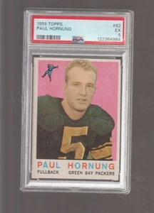 FB - 1959 Topps - #82 - Paul Hornung - PSA 5 - EX NEWLY GRADED - Picture 1 of 1