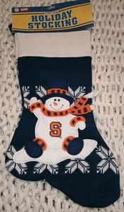 NWT Large Syracuse University Christmas Stocking Snowmal S.U. Logo - Picture 1 of 3
