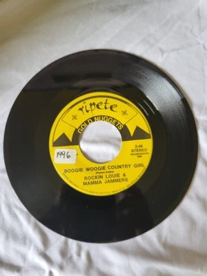 45 RPM Rockin Louie & Mamma Jammers - Boogie Woogie Country Girl / Club Savoy - Image 1 of 2