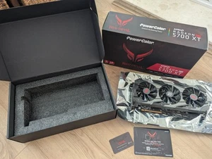 PowerColor Radeon RX 5700 XT 8GB GPU Red Devil PCIe4 GDDR6 3x DP 1x HDMI - Picture 1 of 21