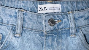 Zara Damen Gr. 4 High Rise Jeans Denim Hellblau Join Life - Bild 1 von 8