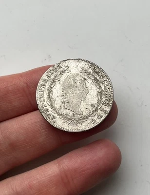 Moeda de prata 1830 20 Kreuzer Franz I Império Austríaco      - Imagem 1 de 4