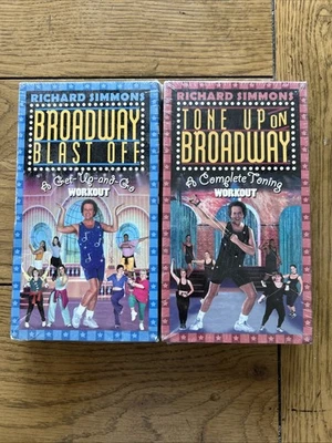 Richard Simmons 2000 Broadway Blast Off & Tone Up Broadway SEALED VHS 2 Tapes - Image 1 of 4
