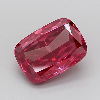 Cushion Brilliant 2.08ct Fancy Vivid Pink VS1 CVD IGI Loose Lab Grown Diamond - Image 1 of 3