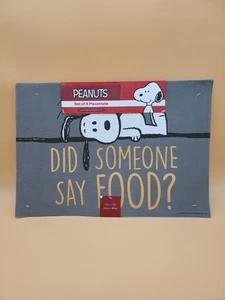 Peanuts New 2021 Snoopy Did Someone Say Food Placemats Set Of 4 13" x 19" - Picture 1 of 15