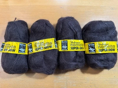 NUEVO hilo Schachenmayr Nomotta Super-Show marrón oscuro acrílico mohair 1,8 OZ 50 g Foto 1 de 4