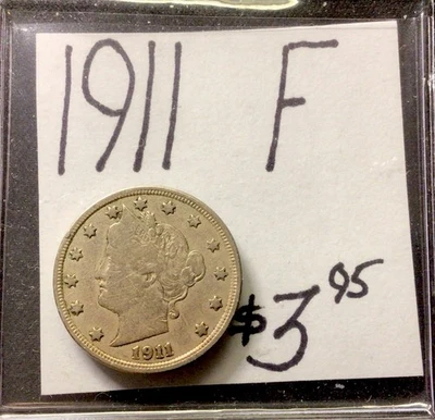 1911 Liberty V Nickel F! ENN Coins - Image 1 of 3