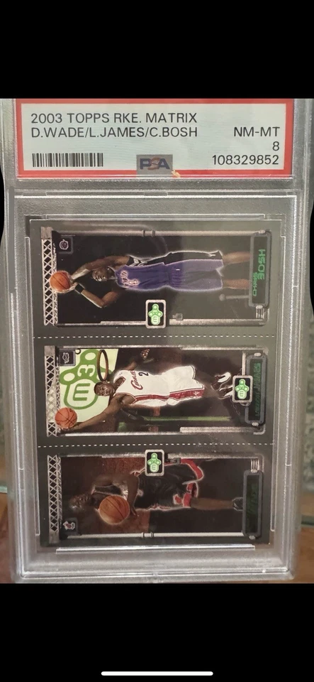 2003-04 Topps Rookie Matrix - LeBron James, Dwyane Wade, Chris Bosh (RC) Foto 1 de 1