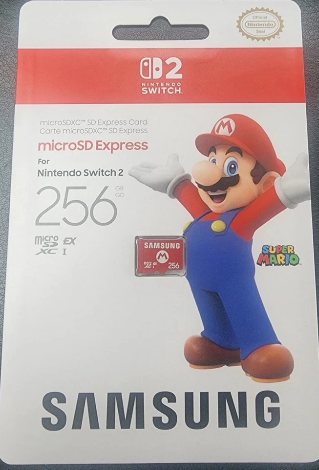 Nintendo Switch 2 Micro SD Express Card 256GB MARIO Edition Samsung Brand New - Image 1 of 1