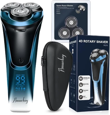 BESUCHE DEN AMURHEY-STORE Rasierer Herren Elektrisch Snapbuy/Mit 3Er Ersatzköpfen/Nass- Und Trockenrasiere