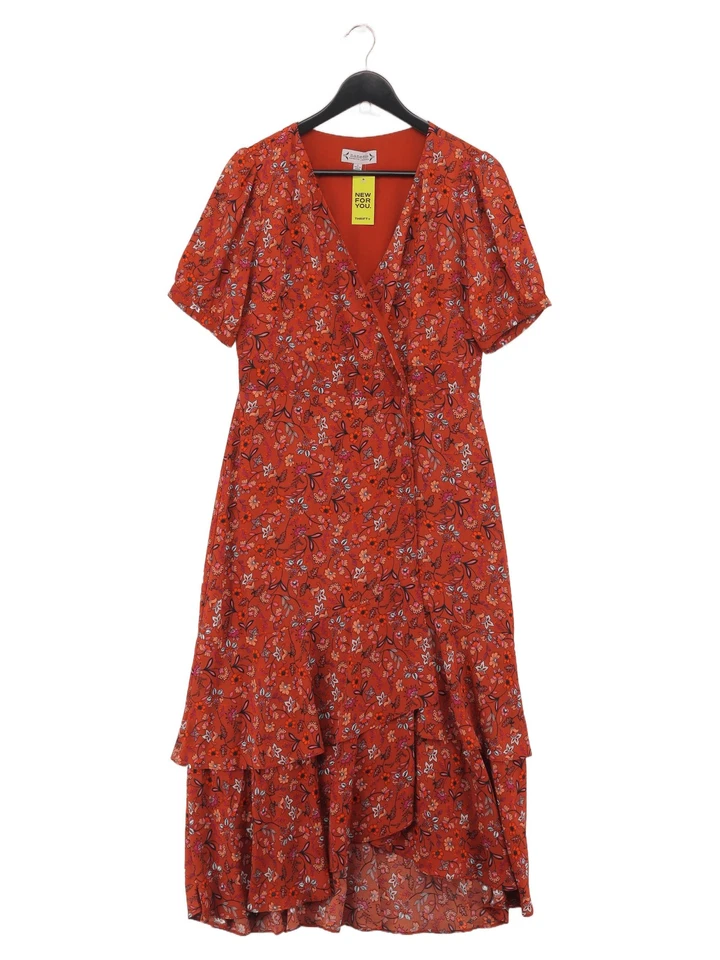 Nanette Lepore Wrap Midi Dress UK8 in Brown - Image 1 of 4